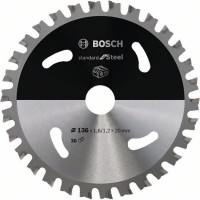 BOSCH Standard for steel pjovimo diskas 136x1,6 mm T30 akumuliatorinėms frezoms